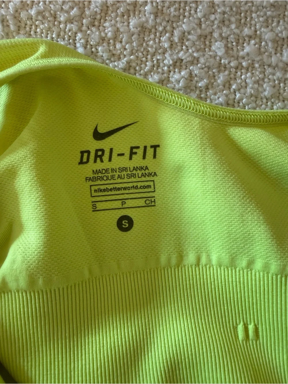 Nike Women's Neon Green Sports Bra